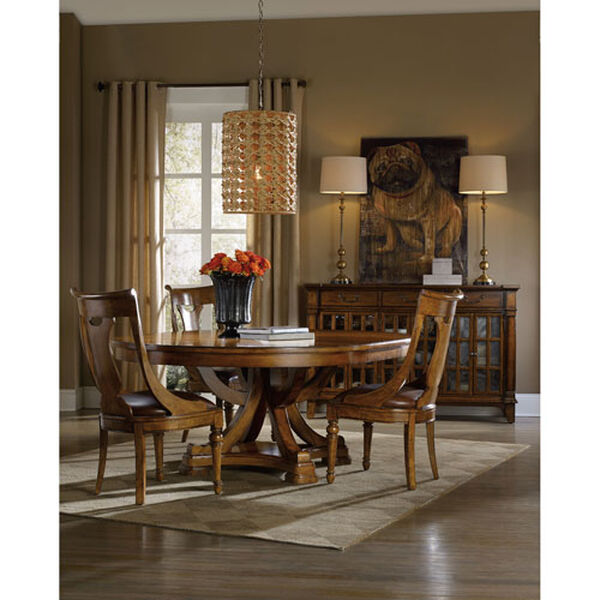 Tynecastle Round Pedestal Dining Table with One 18-Inch Leaf, image 3