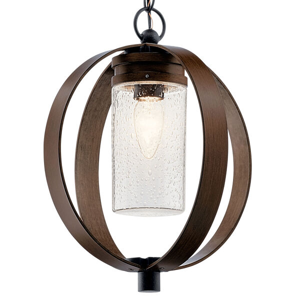 Grand Bank Auburn Stained Finish One-Light Outdoor Pendant, image 3