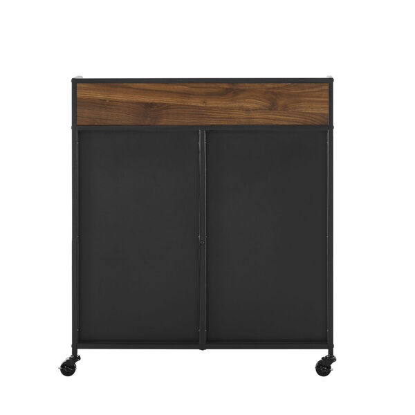 Dark Walnut and Black Bar Cabinet, image 4