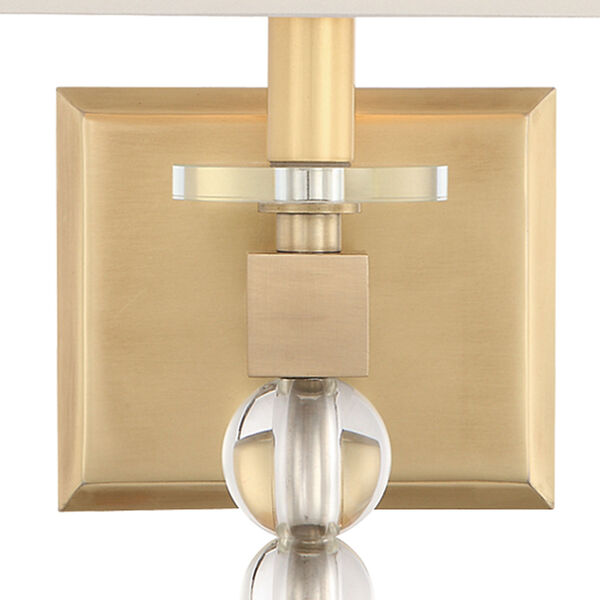 Clover One-Light Aged Brass Wall Sconce, image 2