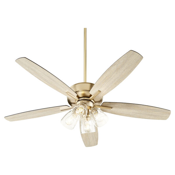 Breeze Aged Brass Four-Light 52-Inch Ceiling Fan, image 3