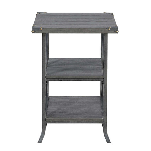 Brookline Charcoal Gray End Table with Gray Frame, image 5