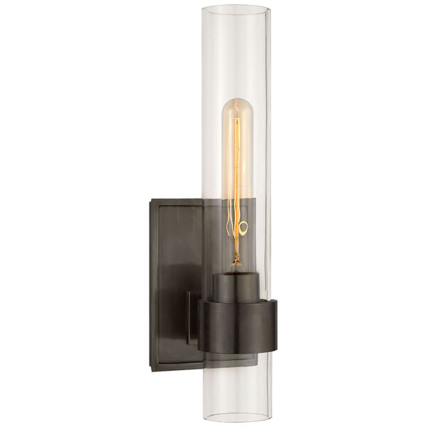 Presidio Petite Sconce in Bronze with Clear Glass by Ian K. Fowler, image 1