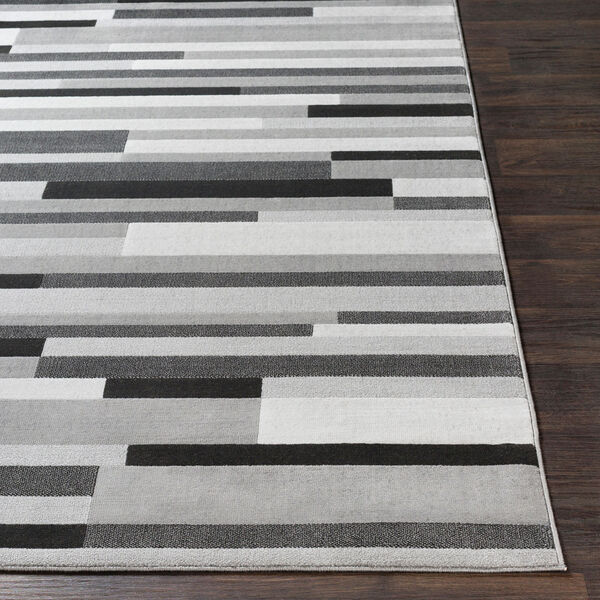 City Grey and Black Rectangular: 3 Ft. 11 In. x 5 Ft. 7 In. Rug, image 3