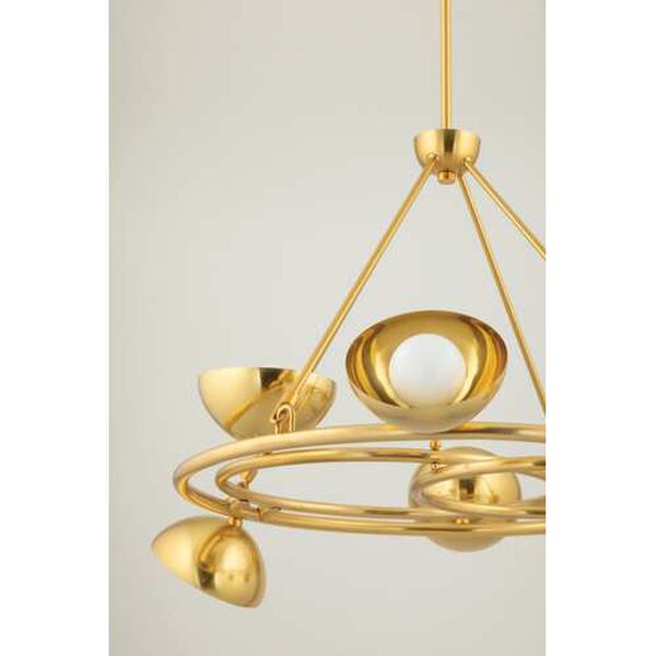 Oraibi Vintage Brass LED Chandelier, image 2