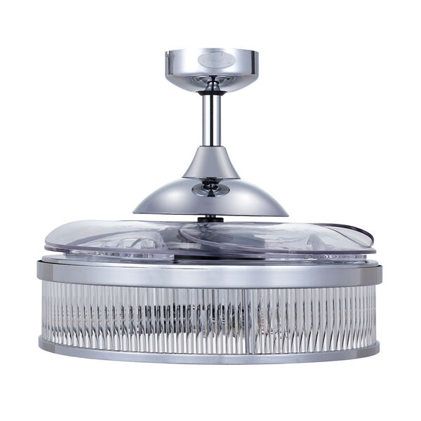 Corbelle Chrome with Clear 48-Inch One-Light Fandelier with Retractable Blades, image 4