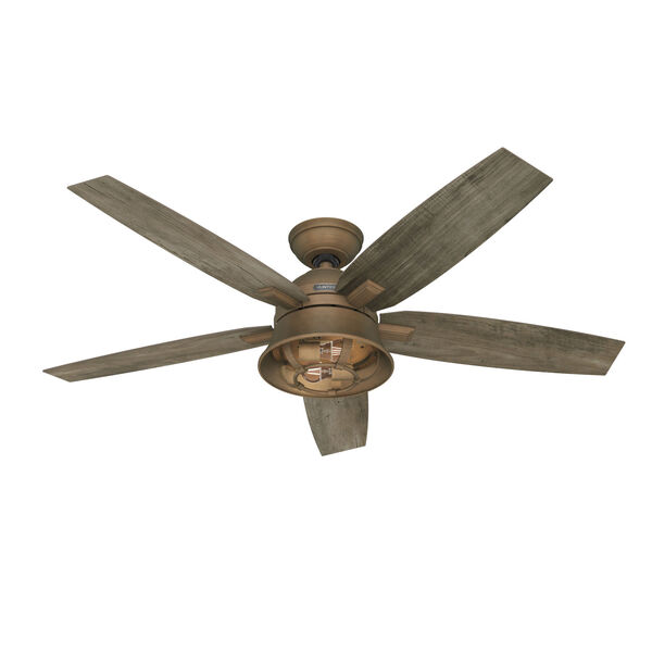 Hampshire Weathered Copper 52-Inch Two-Light LED Ceiling Fan with Handheld Remote, image 1