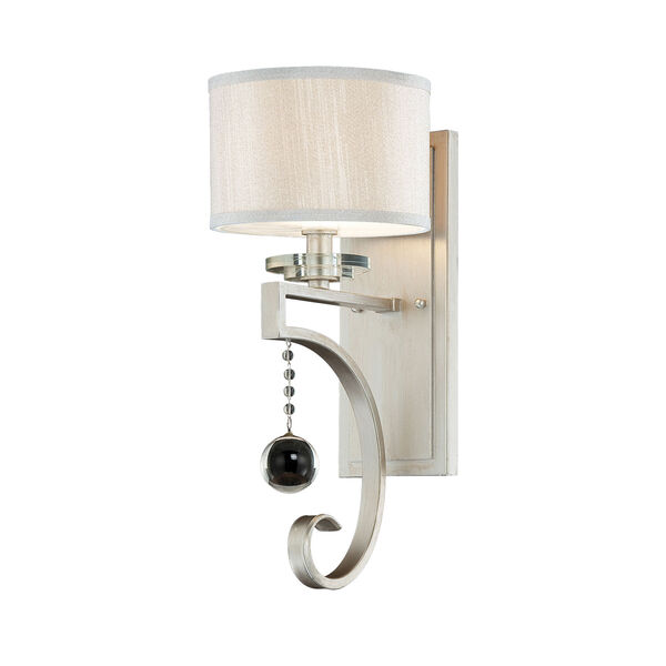 Rosendal Silver Sparkle Wall Sconce, image 1