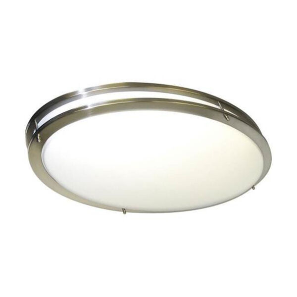 Glamour Brushed Nickel 32-Inch LED Oval Flush Mount, image 1