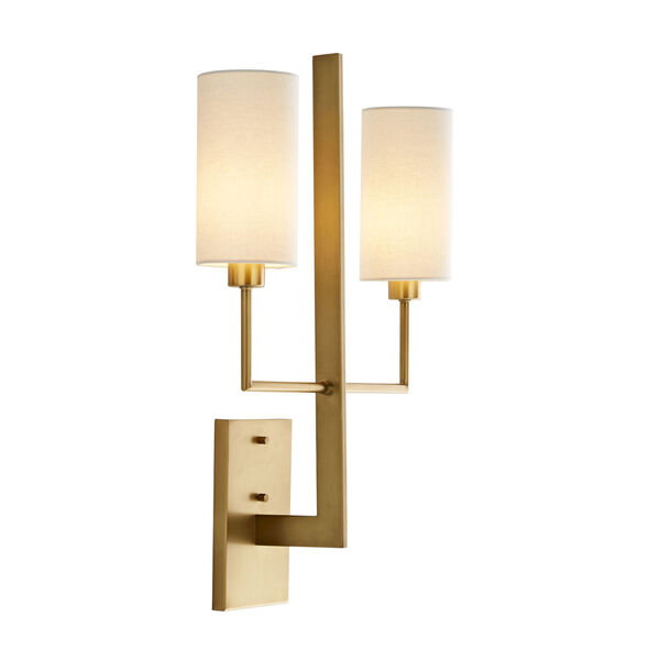 Ray Antique Brass Two-Light Wall Sconce, image 4
