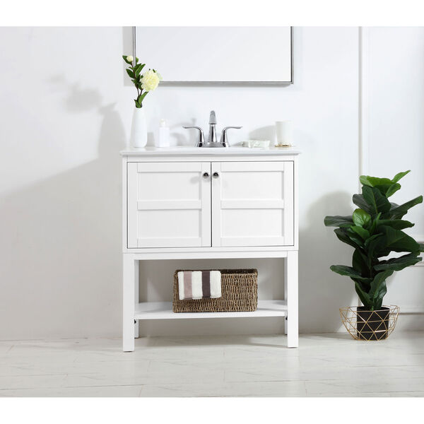 Mason White 30-Inch Vanity Sink Set, image 2