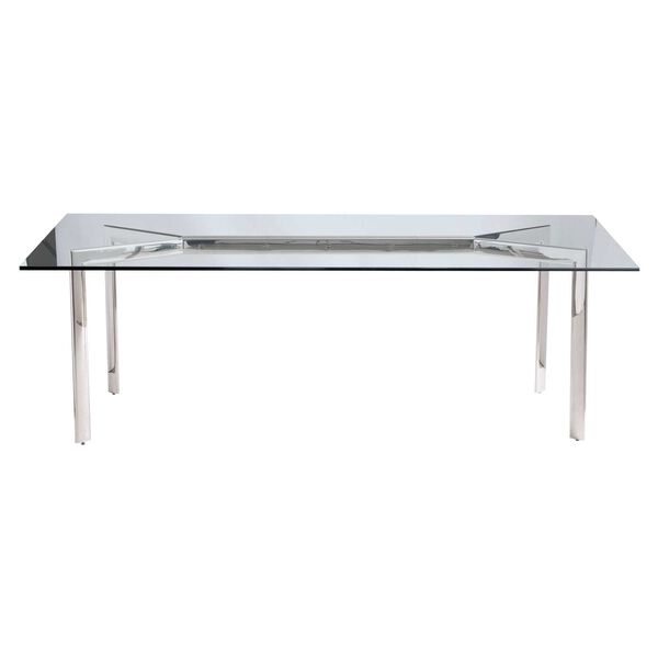 Cristobal Polished Stainless Steel Dining Table, image 1