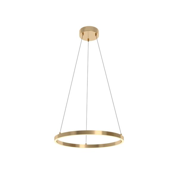 Glo Satin Brass 24-Inch Two-Light Integrated LED Pendant, image 1