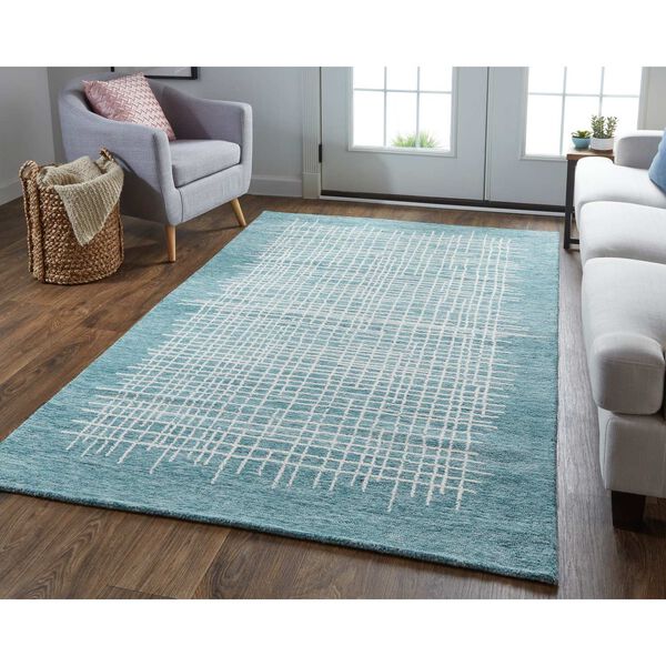 Maddox Light Blue Ivory Rectangular 3 Ft. 6 In. x 5 Ft. 6 In. Area Rug, image 3