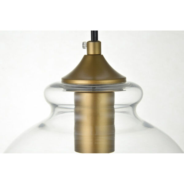 Destry Brass Eight-Inch One-Light Plug-In Pendant, image 5