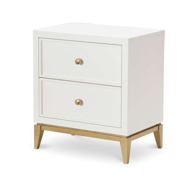 Chelsea by Rachael Ray White with Gold Accents Kids Nightstand, image 1