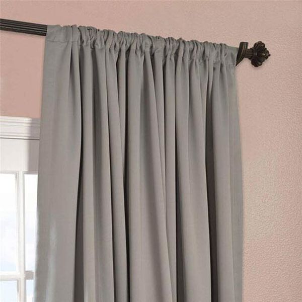 Grey 84 x 100-Inch Double Wide Blackout Curtain Single Panel, image 4