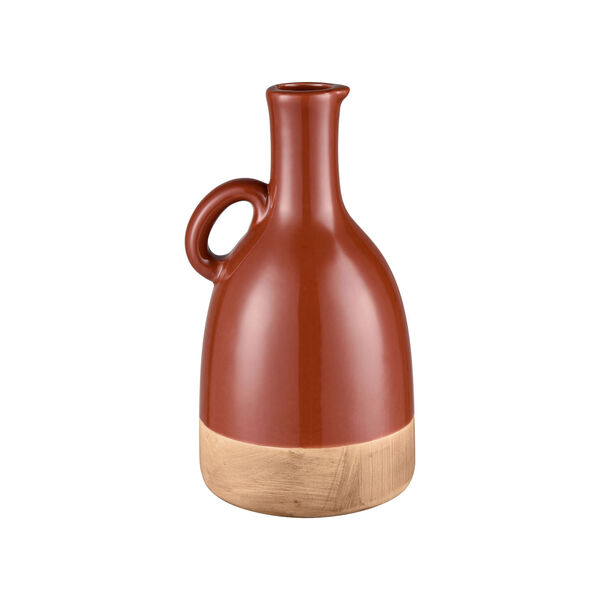 Adara Orange and Natural Small Vase, Set of 2, image 1
