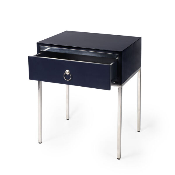 Monika Blue and Silver End Table, image 2