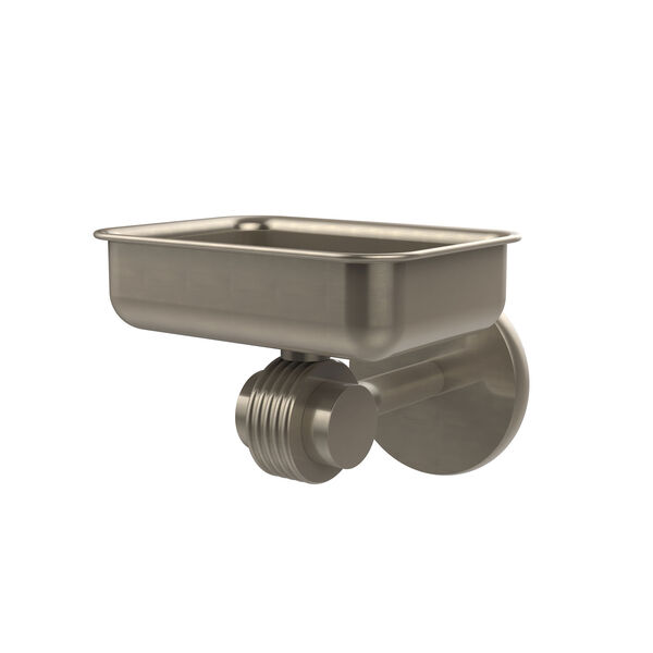 Satellite Orbit Two Collection Wall Mounted Soap Dish with Groovy Accents, Antique Pewter, image 1