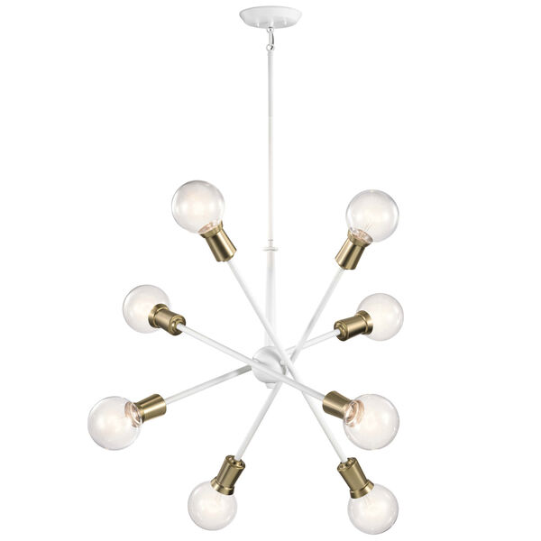 Armstrong White Eight-Light Chandelier, image 1