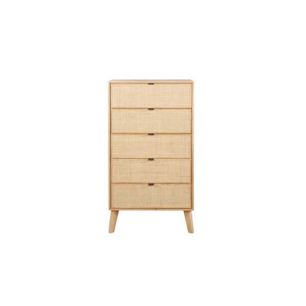 Ivy Natural Chest with Five Drawer, image 1