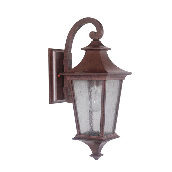 Argent Aged Bronze One-Light Small LED Outdoor Wall Mount Lantern with Clear Seeded Glass, image 1