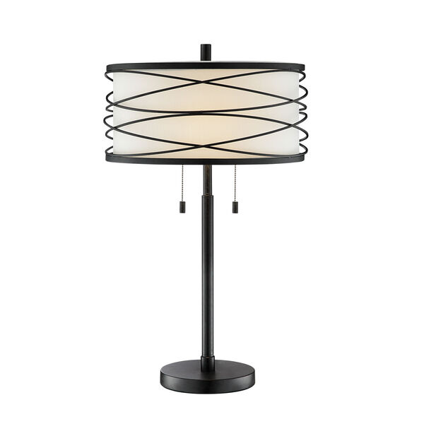 Lumiere Black Two-Light Table Lamp, image 1