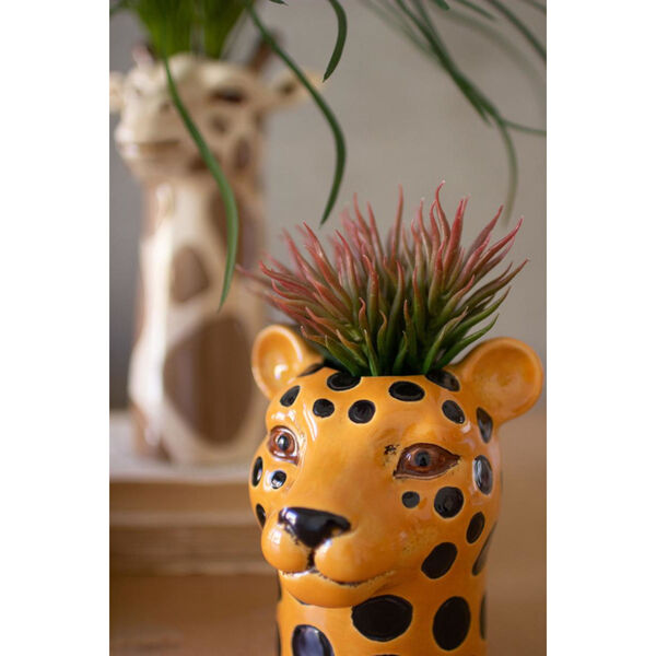 Multicolor Ceramic Safari Animal Succulent Holders, Set of Three, image 3
