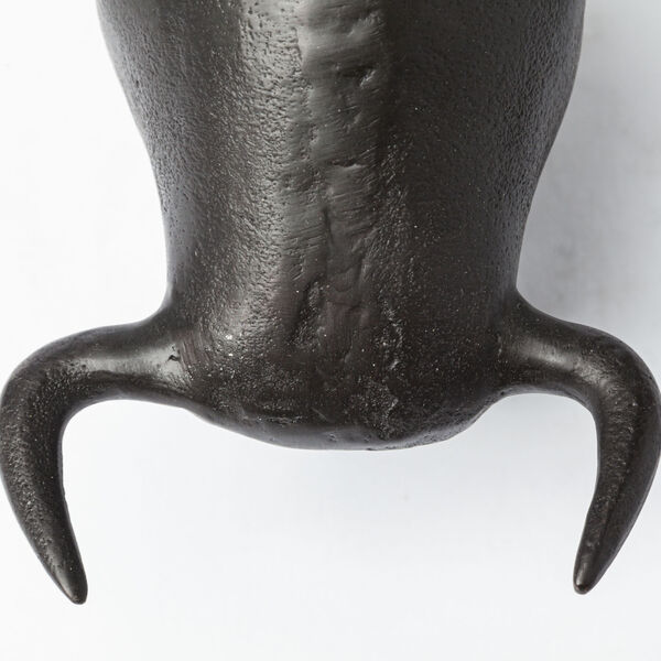 Tauro II Black Cast Iron Raging Bull Figurine, image 4