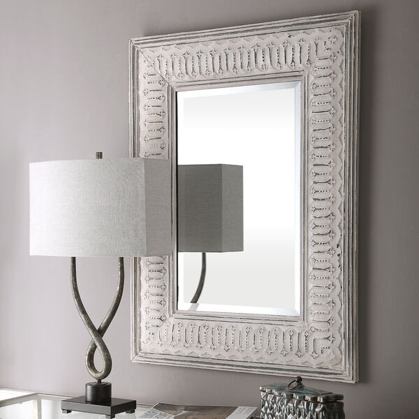 Argenton Aged Gray Rectangle Mirror, image 1