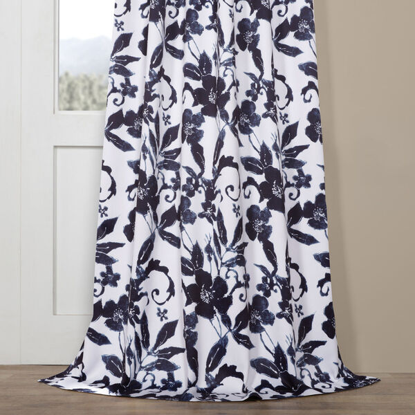 Hibiscus Blue 96 x 50 In. Blackout Curtain Single Panel, image 5