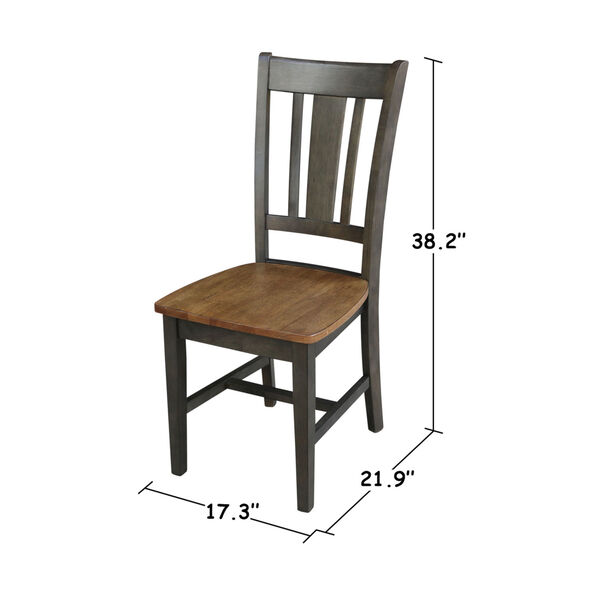 San Remo Hickory and Washed Coal Splatback Chair, Set of 2, image 5