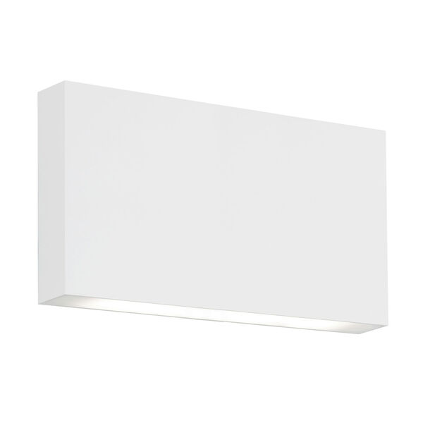 White Nine-Inch One-Light LED Rectangle Sconce, image 1