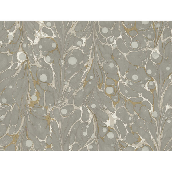 Marbled Endpaper Stonework Neutral Peel and Stick Wallpaper, image 2