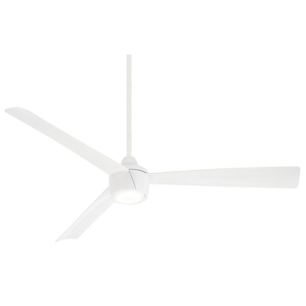 Skinnie Flat White 56-Inch LED Outdoor Ceiling Fan, image 1