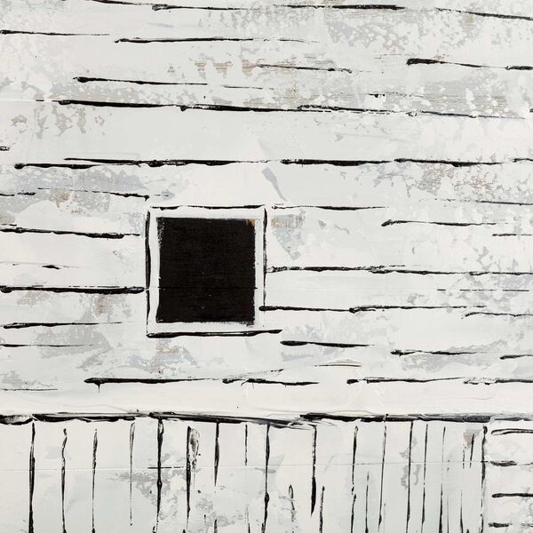 Sawmill Creek Farmhouse White Barn 42 In. x 62 In. Original Hand Painted Oil Painting, image 4