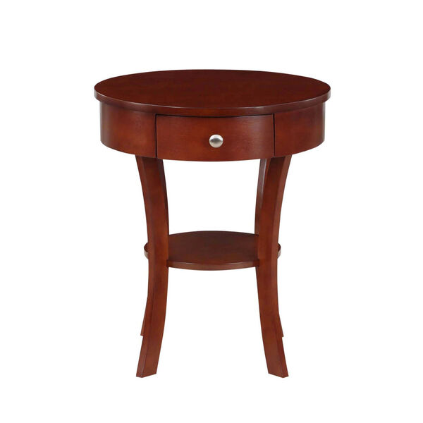 Classic Accents Schaffer Mahogany One-Drawer End Table with Shelf, image 4