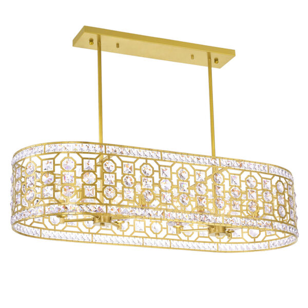 Belinda Champagne Eight-Light Chandelier with K9 Clear Crystal, image 1