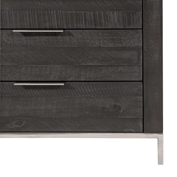 Loring Cinder and Polished Stainless Steel Dresser, image 5