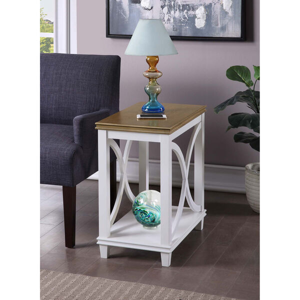 Florence Driftwood and White 25-Inch Chairside Table, image 4