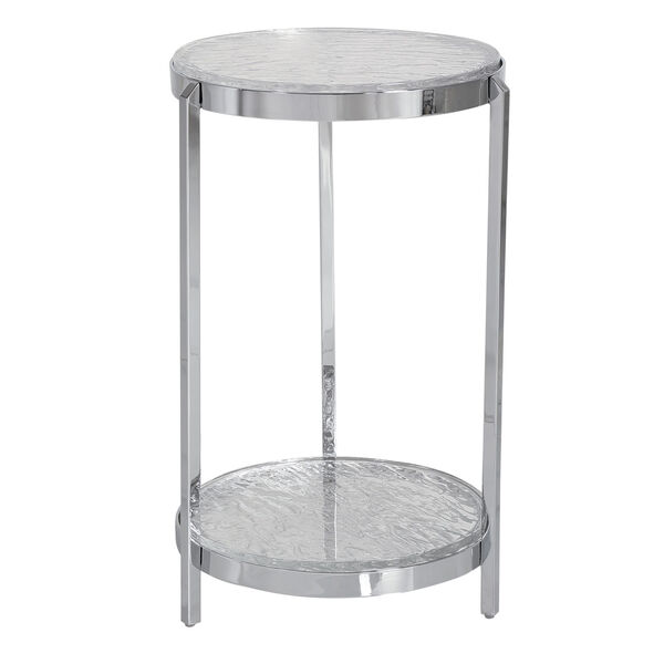 Clarence Polished Nickel Accent Table, image 3