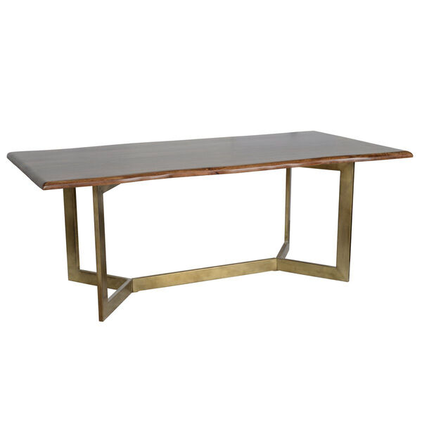 Kensie Medium Brown and Bronze Dining Table, image 2
