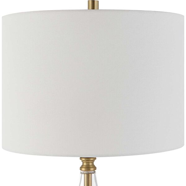 Loring Cone Glass Brass One-Light Table Lamp, image 6