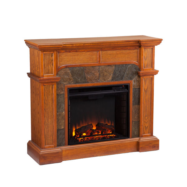 Cartwright Oak Convertible Electric Fireplace, image 4