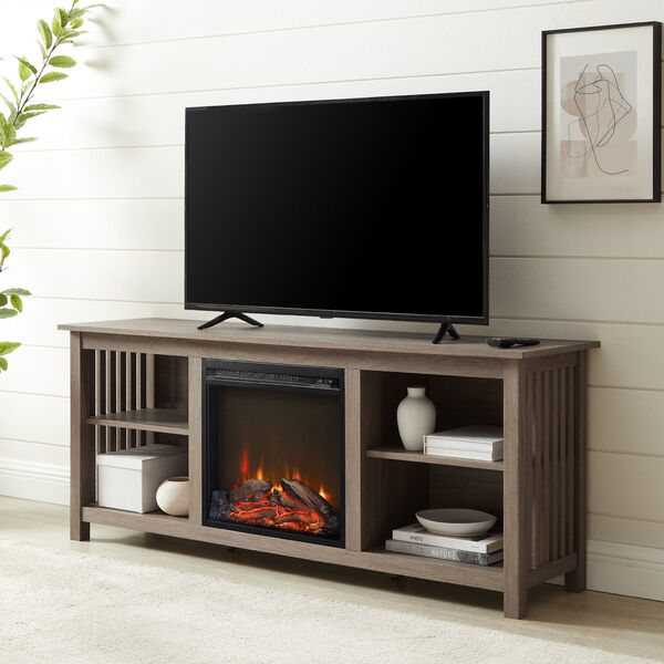 Mission Fireplace TV Stand, image 1