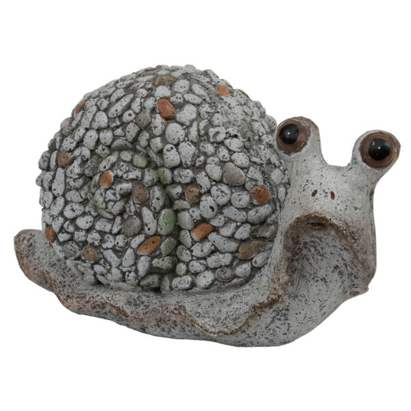Gray Outdoor Garden Snail Figurine, image 3