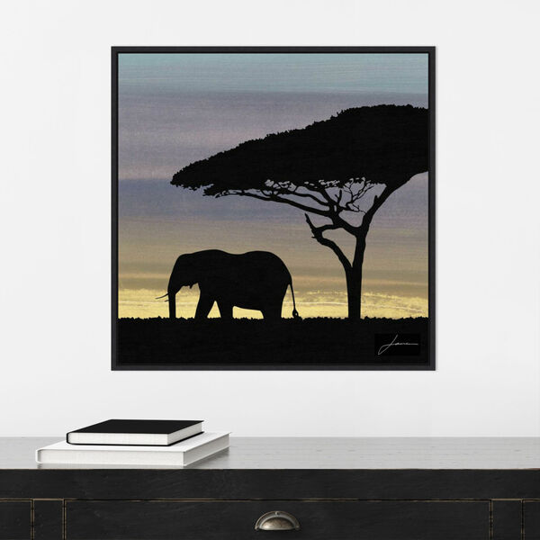 James Burghardt Black Savanna Elephant I 22 x 22 Inch Wall Art, image 4