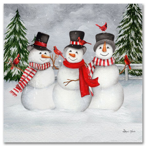 Multi-Color Winter Pals 16 x 16-In. Wrapped Canvas Wall Decor, image 1