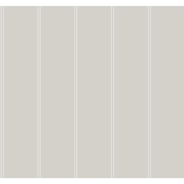 Stripes Resource Library Cream and Gray Social Club Stripe Wallpaper – SAMPLE SWATCH ONLY, image 1